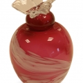 Glazen Urn Roze Vlinder DB1507