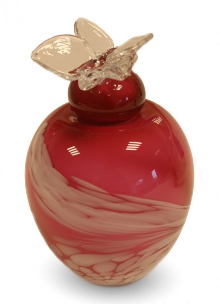 Glazen Urn – Roze Vlinder DB1507