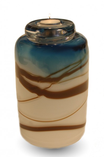 Glazen Urn – Cilinder Marmer DB1511